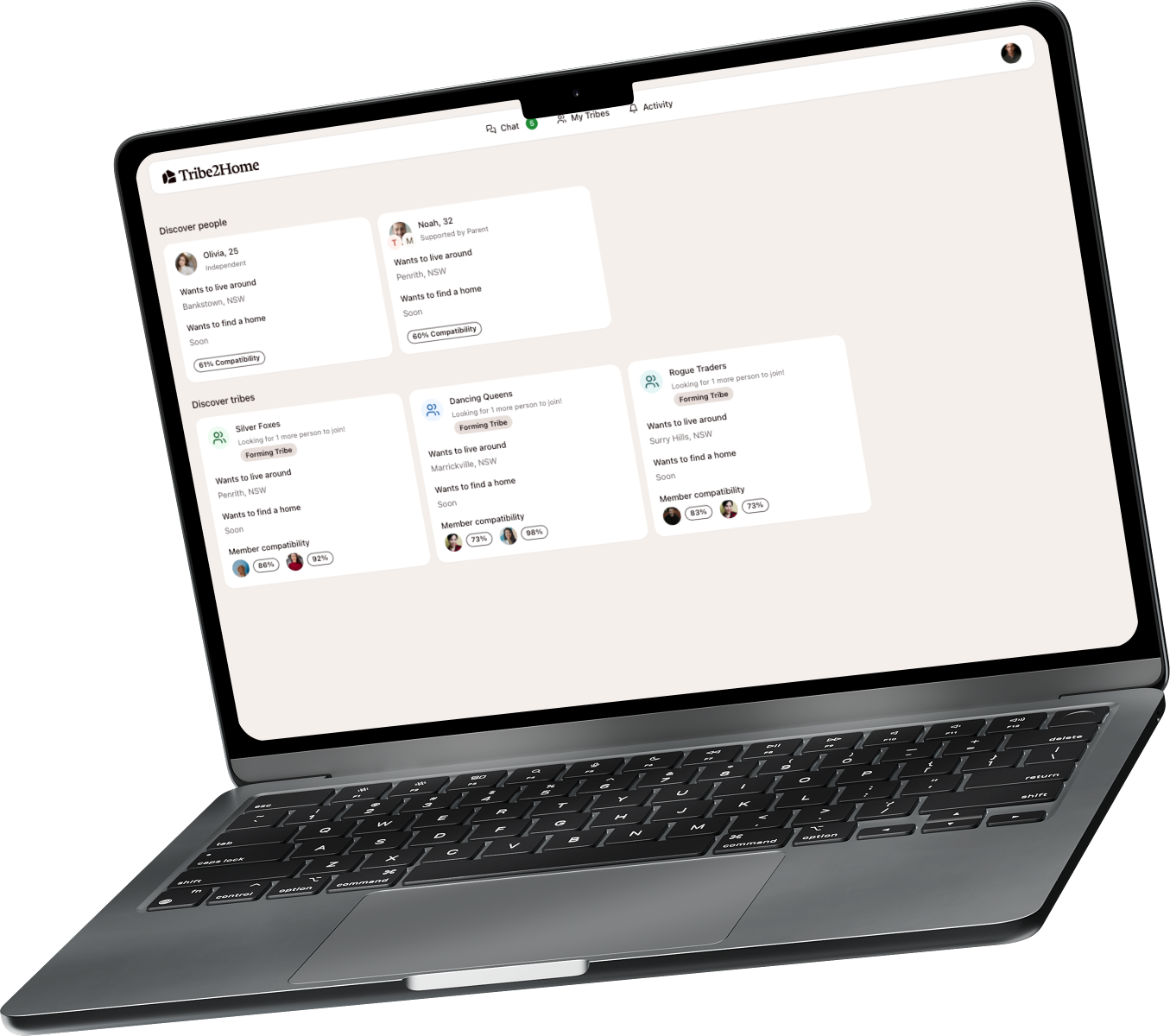 Tribe2Home highlighted features